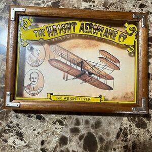 VTG 1980 Wallace Berrie The Wright Aeroplane Co. 1910 Wright Flyer Wall Sign